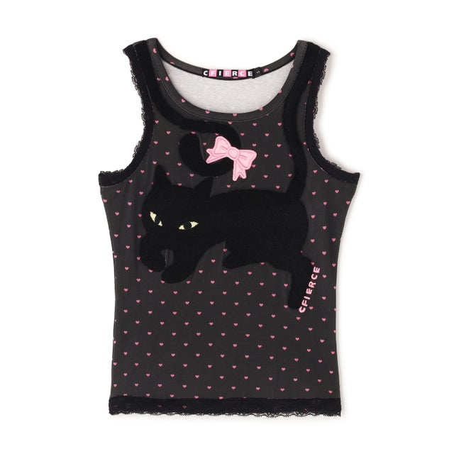 CFIERCE／BLACK CAT TANK TOP （ブラック）