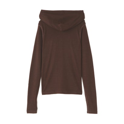 CLANE／HALF ZIP WOOL HOODED （グレー）｜詳細画像