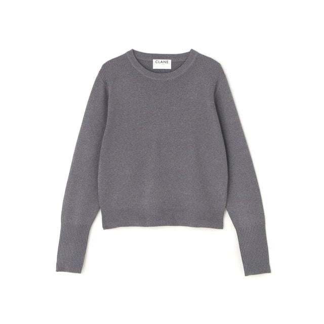 CLANE／BASIC COMPACT KNIT TOPS （グレー）