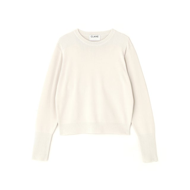 CLANE／BASIC COMPACT KNIT TOPS （アイボリー2）