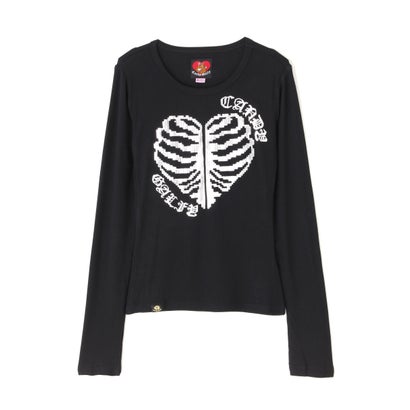 C GALFY／骨×LOVE ロンTee （ブラック）｜詳細画像
