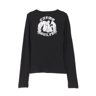 C GALFY／骨×LOVE ロンTee （ブラック）｜詳細画像