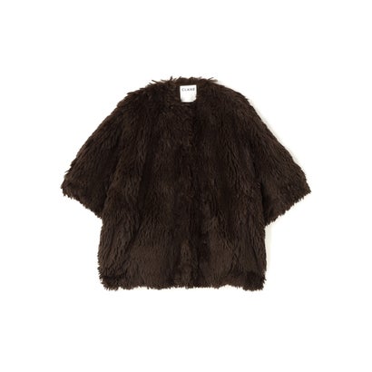 CLANE／HALF SLEEVE FAKE FUR （ブラウン）｜詳細画像