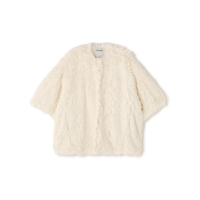 CLANE／HALF SLEEVE FAKE FUR （アイボリー2）｜詳細画像