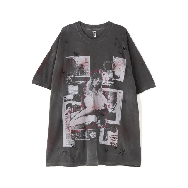 emary/エメリー/Damaged Scarred Cradle Tee （ブラック）