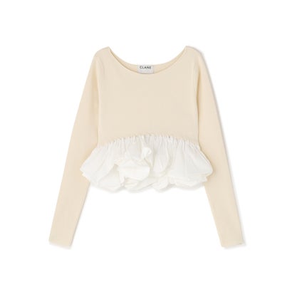 エルエイチピー L.H.P. CLANE/クラネ/W BALLOON SHORT KNIT TOPS （ベージュ）｜詳細画像