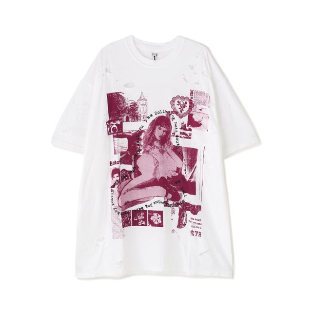 emary/エメリー/Damaged Scarred Cradle Tee （ホワイト）