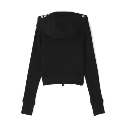 エルエイチピー L.H.P. SupBaby by SUPPLIER/Multi Cross Rhinestone Pierce  Hoodie （グレー）｜詳細画像