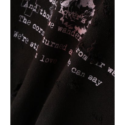 エルエイチピー L.H.P. emary/エメリー/Damaged Scarred Cd Zip Hoodie （ブラック）｜詳細画像