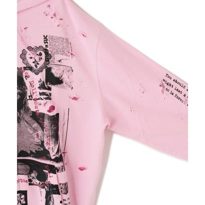 エルエイチピー L.H.P. emary/エメリー/Damaged Scarred Cd Zip Hoodie （ブラック）｜詳細画像