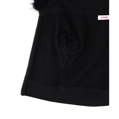 エルエイチピー L.H.P. SupBaby by SUPPLIER/サプベイビーバイサプライヤー/Baby Cross Fur Zip Hoodie （ブラック）｜詳細画像