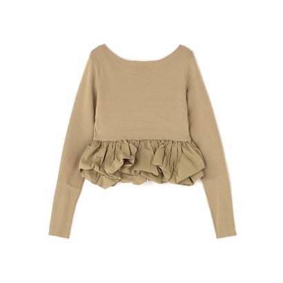 エルエイチピー L.H.P. CLANE/クラネ/W BALLOON SHORT KNIT TOPS （アイボリー2）｜詳細画像