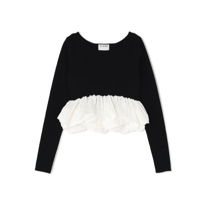 エルエイチピー L.H.P. CLANE/クラネ/W BALLOON SHORT KNIT TOPS （ブラック）｜詳細画像