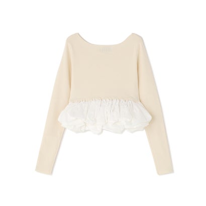 エルエイチピー L.H.P. CLANE/クラネ/W BALLOON SHORT KNIT TOPS （ブラック）｜詳細画像