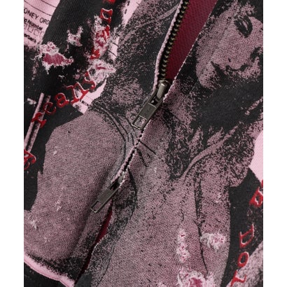 エルエイチピー L.H.P. emary/エメリー/Damaged Scarred Cd Zip Hoodie （ピンク）｜詳細画像