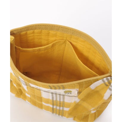 エルビーシー LBC チェックブロックキルトポーチフネ （ブルー）｜詳細画像