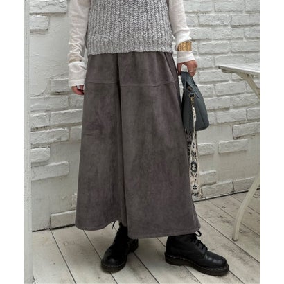 スエードライクキリカエギャザーSK （ブラウン）｜詳細画像