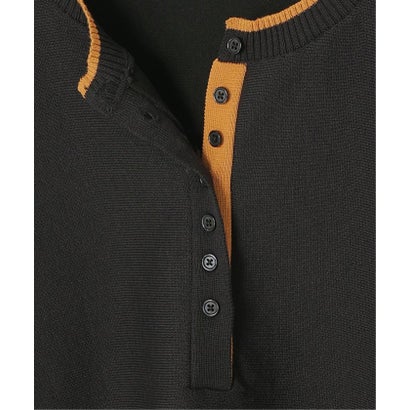 スウェットライクヘンリーニットPO （オフホワイト）｜詳細画像