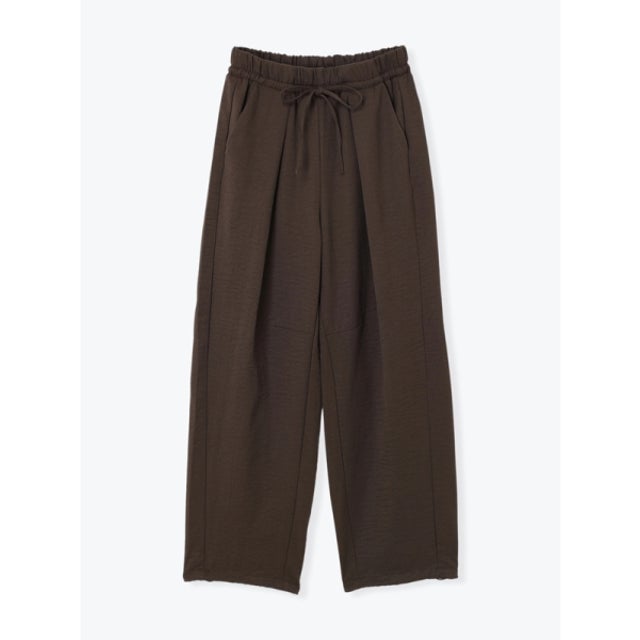 ドロスト付きツイルピーチバレルパンツ （濃茶）