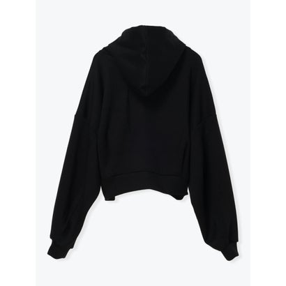 ダンボールニットショートZIPパーカー （黒）｜詳細画像