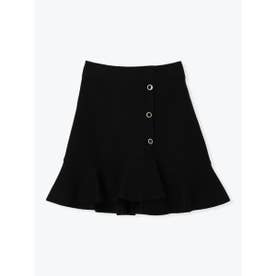 ニットペプラムミニスカート （黒）
