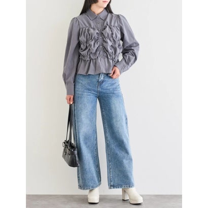 ピーチシャーリングシャツ （サックス）｜詳細画像