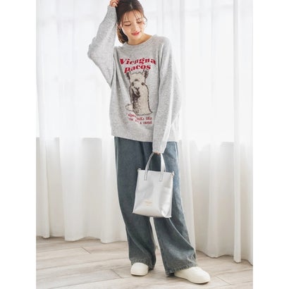ルディックパーク Ludic Park アルパカ柄シャギーニットプルオーバー （青）｜詳細画像