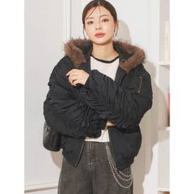 袖シャーリングMA-1 （黒）