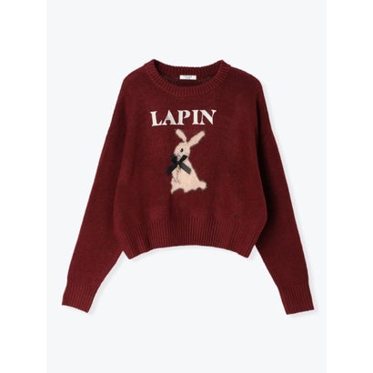 ルディックパーク Ludic Park うさぎ柄シャギーニットプルオーバー （グレー）｜詳細画像