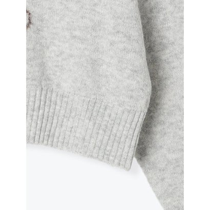 ルディックパーク Ludic Park うさぎ柄シャギーニットプルオーバー （ワイン）｜詳細画像