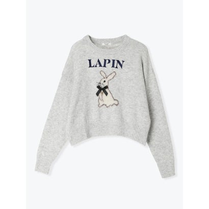 ルディックパーク Ludic Park うさぎ柄シャギーニットプルオーバー （ワイン）｜詳細画像