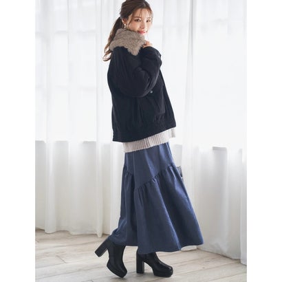 MIXファーコーデュロイブルゾン （アイボリー）｜詳細画像