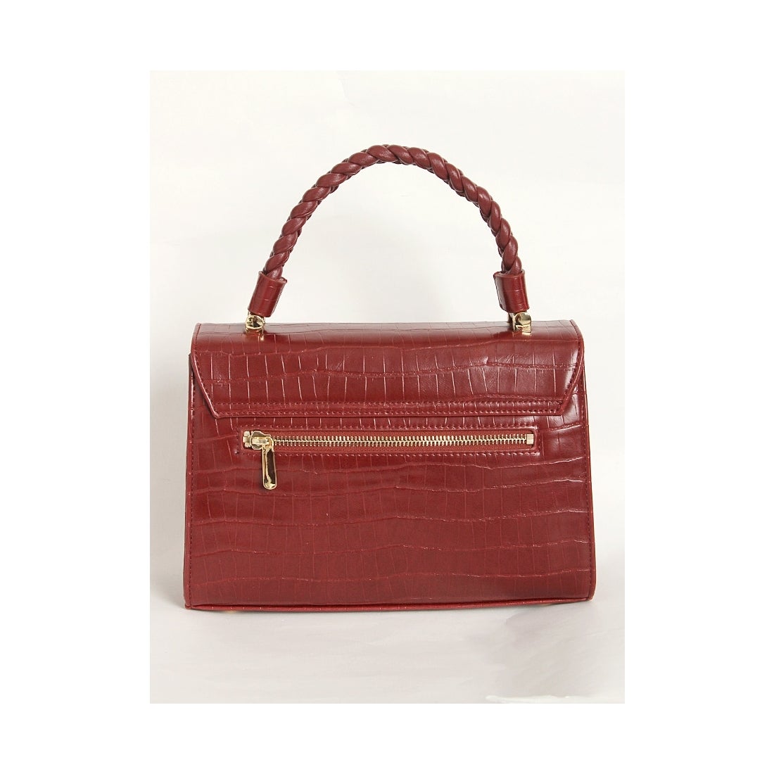 LILY BROWN Lily Brown ツイストハンド型押しバッグ レッド 