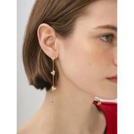 スウィングビジューハートピアス （GLD）