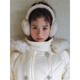 ビジューモチーフファーイヤーマフラー （OWHT）