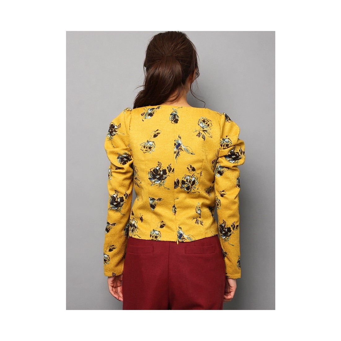 LILY BROWN Lily Brown ヴィンテージフリルトップス イエロー