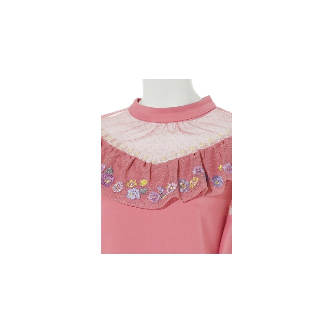 LILY BROWN Lily Brown レトロフラワー刺繍ワンピース グレー 