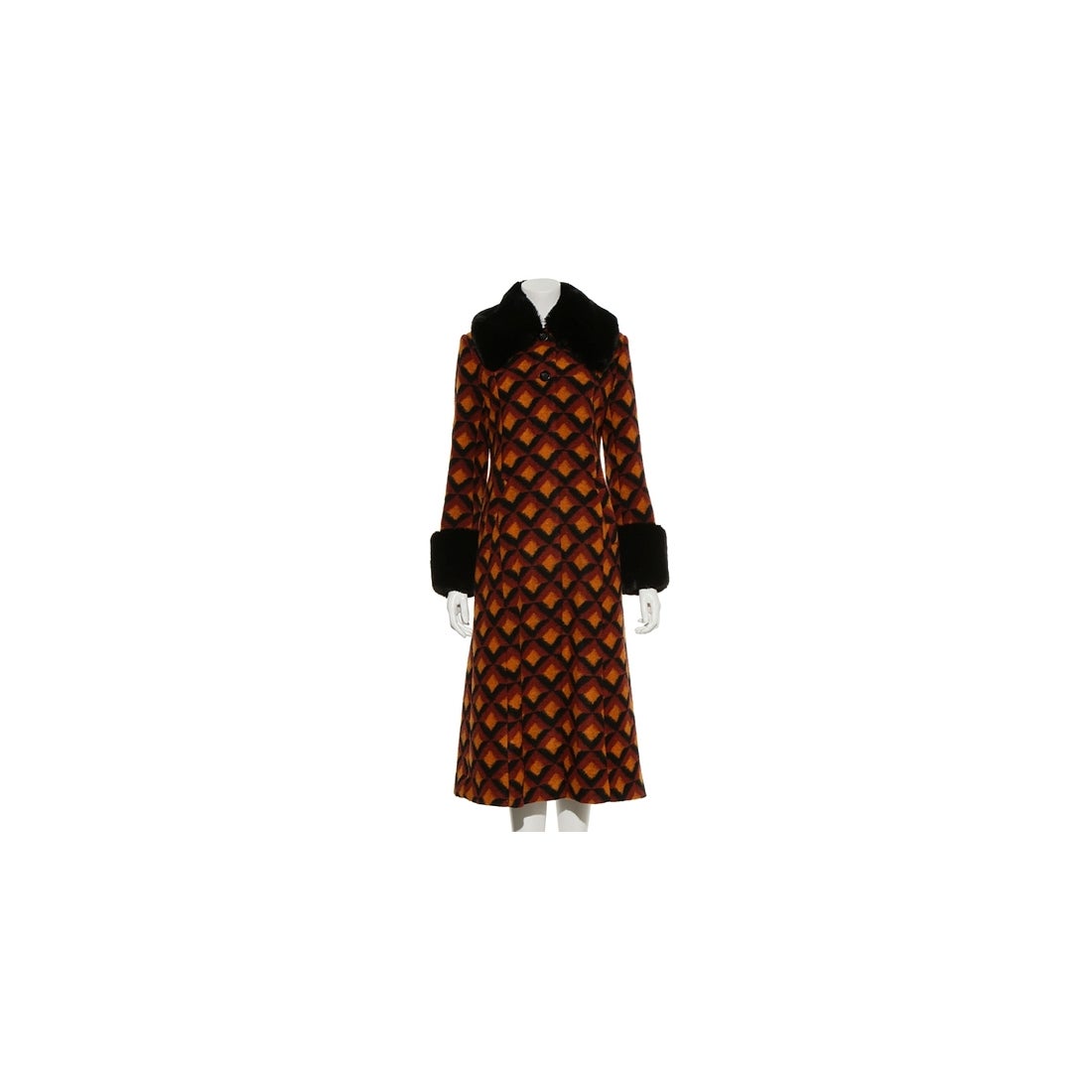 LILY BROWN Lily Brown ファーカラーロングコート ブラウン 