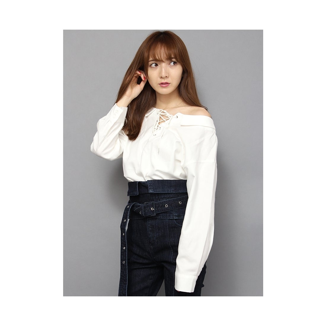 LILY BROWN Lily Brown オフショルブラウス ホワイト -ファッション 