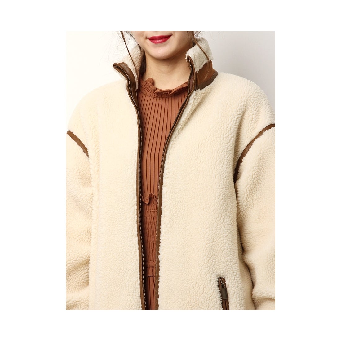 LILY BROWN Lily Brown ボアコート ブラック -ファッション通販