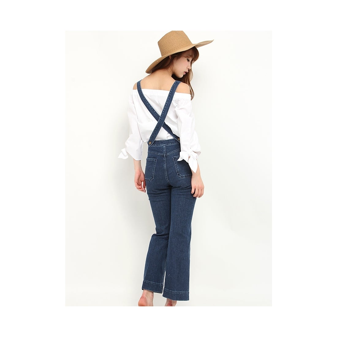 LILY BROWN Lily Brown デニムロンパース ダークブルー -靴 