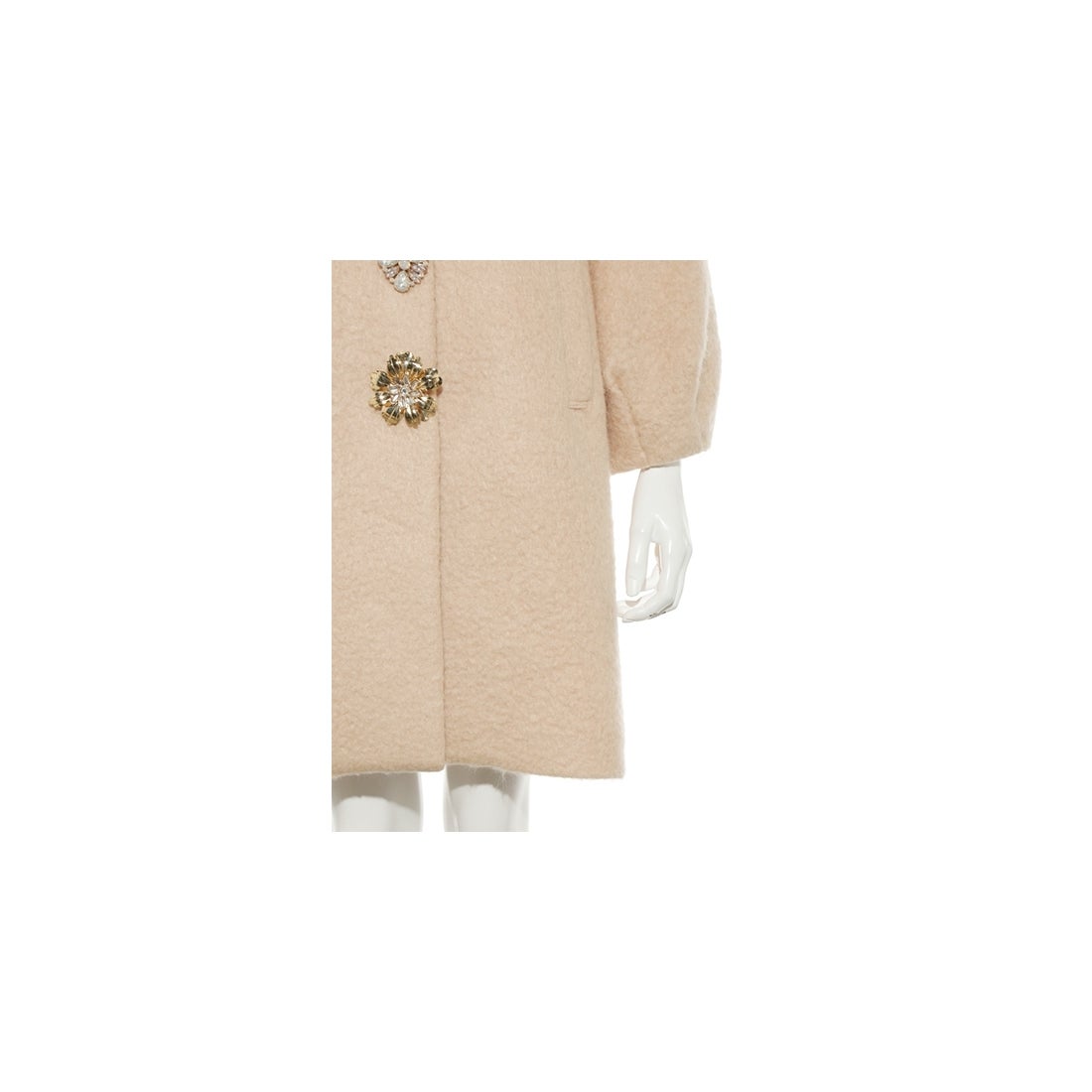 LILY BROWN Lily Brown ビジューボタンファーカラーコート[L 