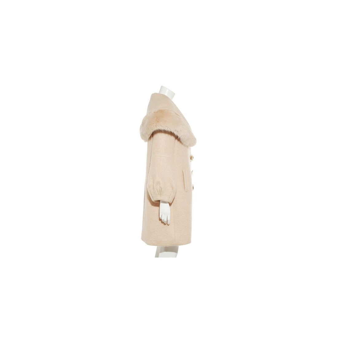 LILY BROWN Lily Brown ビジューボタンファーカラーコート[L 