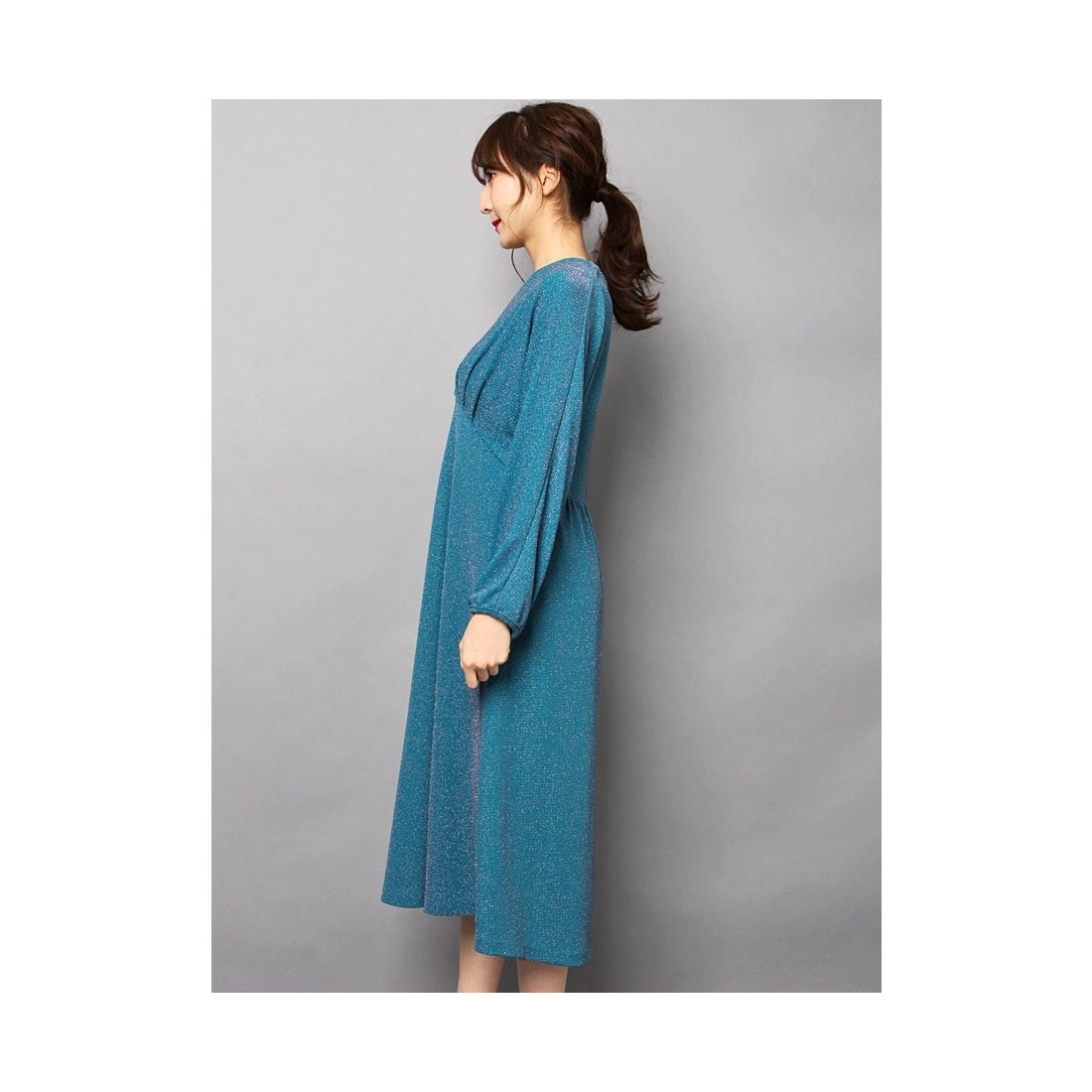 LILY BROWN Lily Brown カシュクールカットワンピース ベージュ -靴 