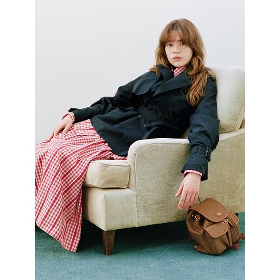 リリーブラウン LILY BROWN クラシックミドルトレンチコート （NVY