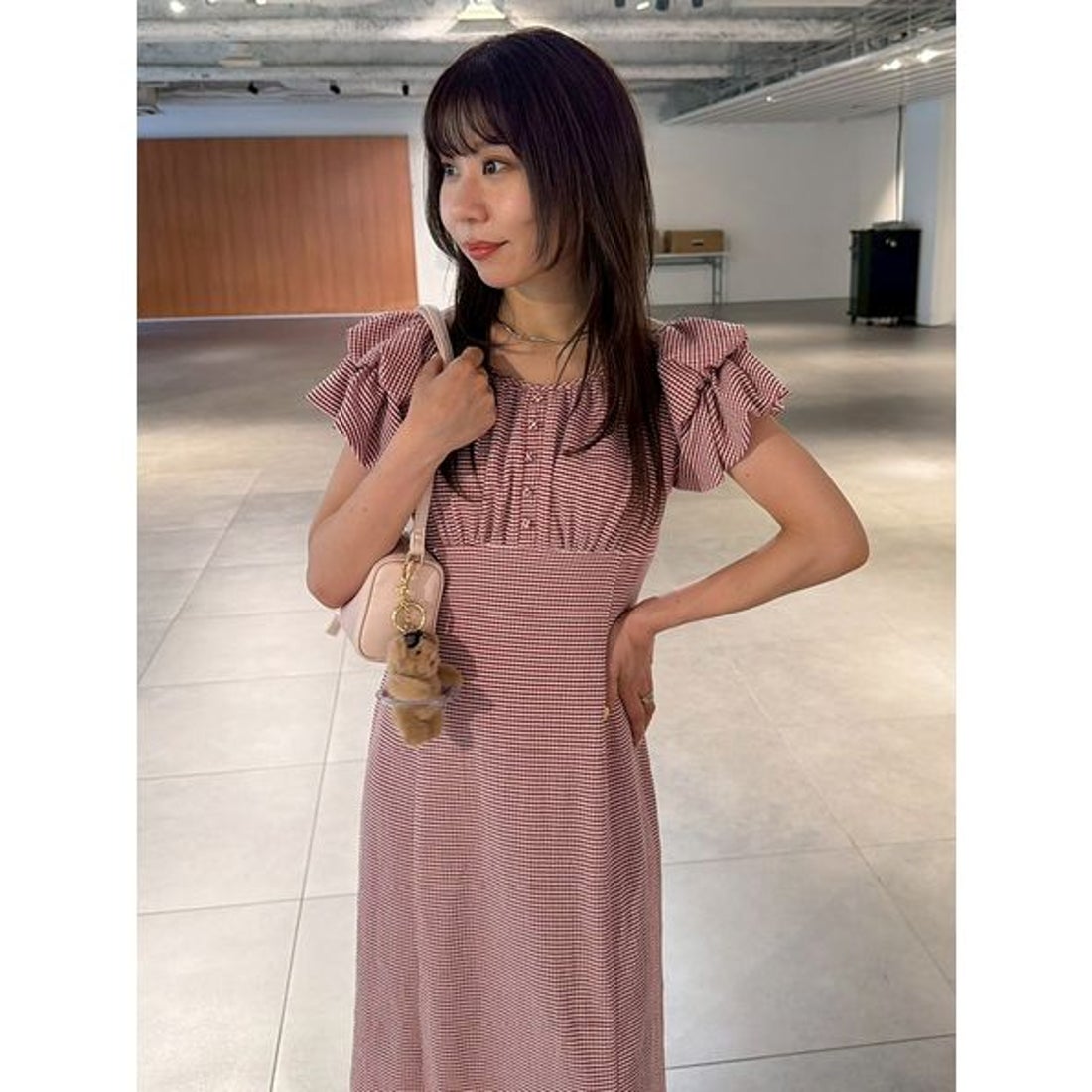 リリーブラウン LILY BROWN 2wayダブルスリーブカットワンピース （BLK