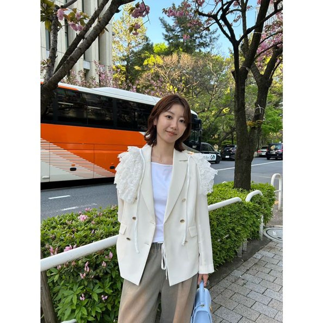 リリーブラウン LILY BROWN アンコンダブルブレストジャケット （IVR 