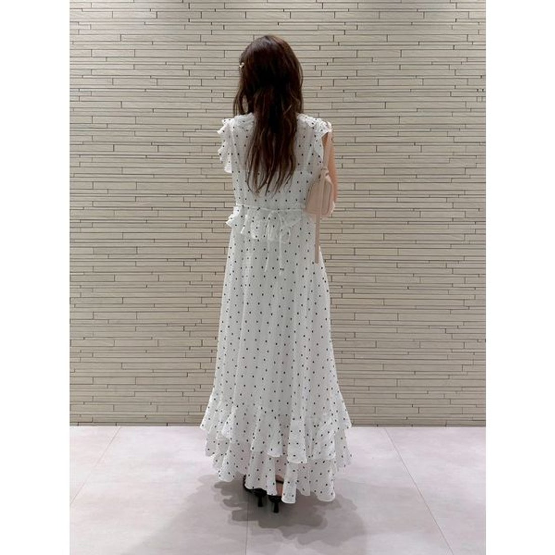 リリーブラウン LILY BROWN ラッフルフリルワンピース （BLK