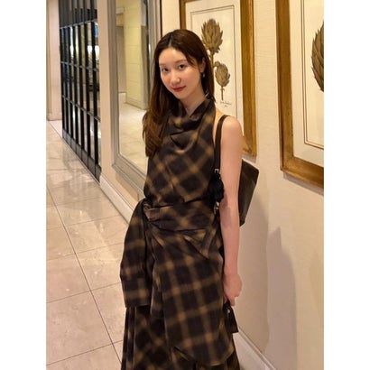リリーブラウン LILY BROWN オンブレーバイアスネルワンピース （BRW）｜詳細画像