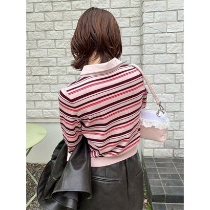 ラウンドカラーニットトップス （GRY）｜詳細画像